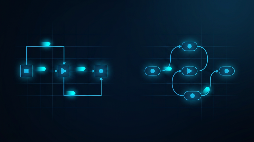 Side-by-side node flows showing SAP Cloud Integration and n8n performing the same core data movement.
