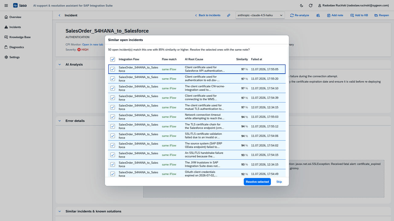 Bulk resolution in Iaso: open duplicate incidents closed in one confirmation